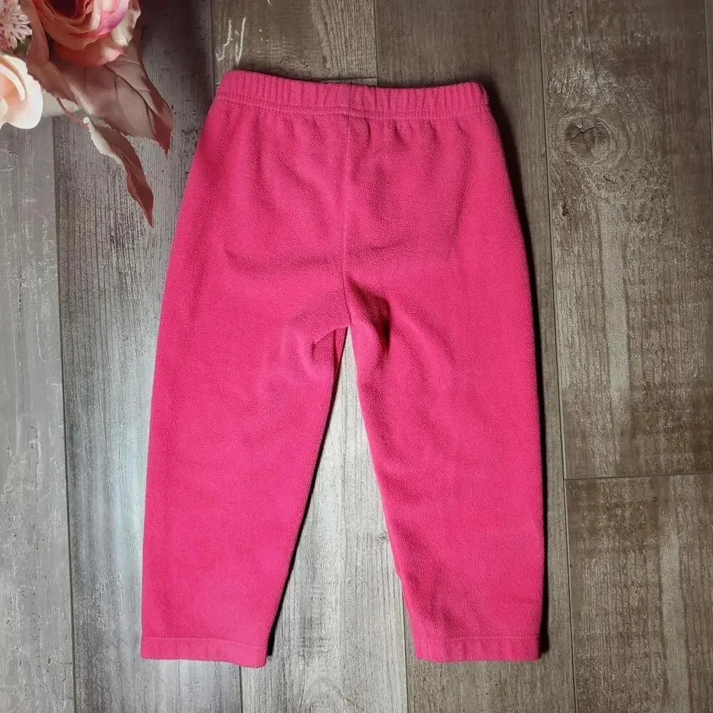 Carter's Size 18m Baby Toddler Girl Pink Barbiecore Fleece Pants NWOT